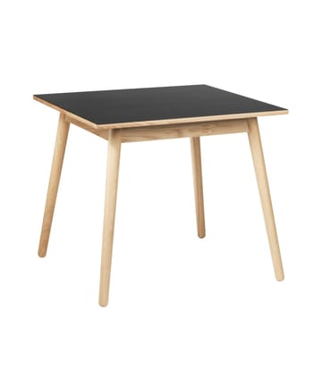 C35A eettafel 82x82 cm - Black-oak nature lacquered - FDB Møbler