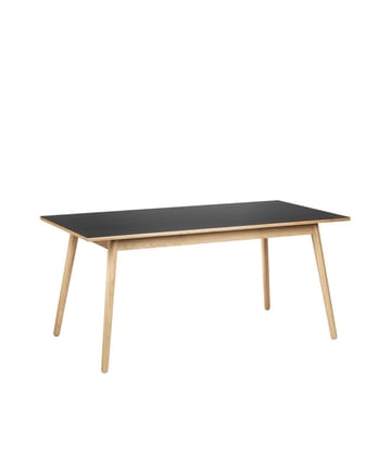 C35B eettafel 82x160 cm - Black-oak nature lacquered - FDB Møbler