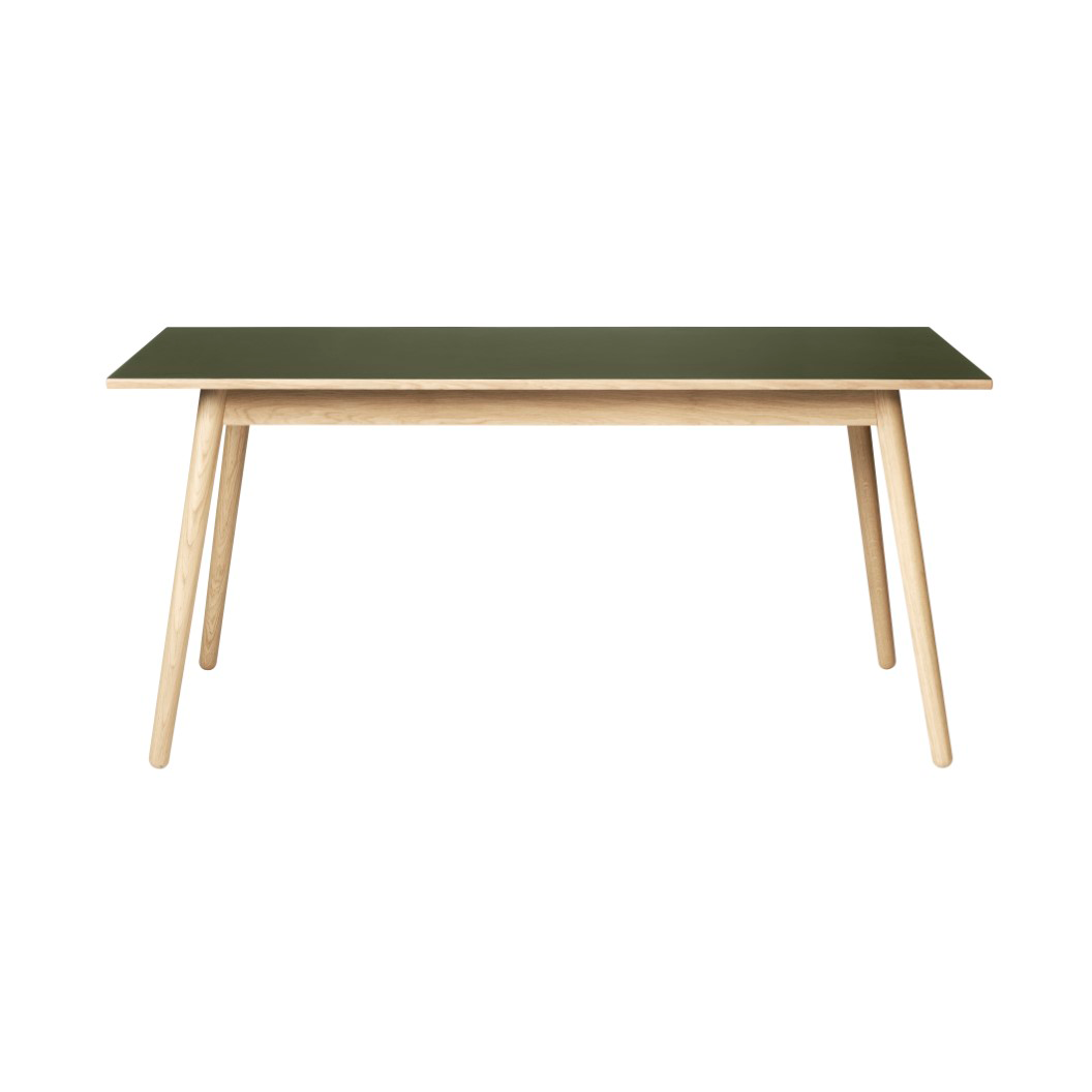 FDB Møbler C35B eettafel 82x160 cm Olive green-oak nature lacquered