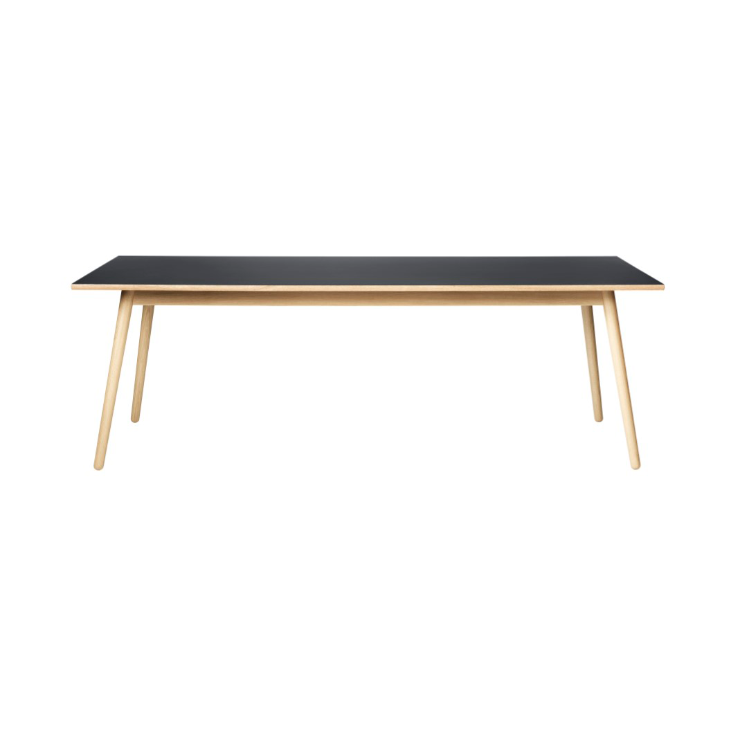 FDB Møbler C35C eettafel 95x220 cm Dark grey-oak nature lacquered