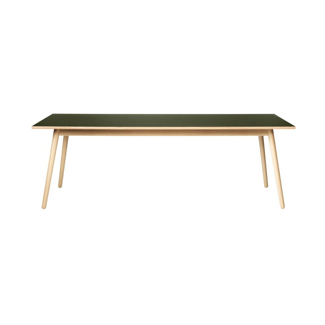 FDB Møbler C35C eettafel 95x220 cm Olive green-oak nature lacquered