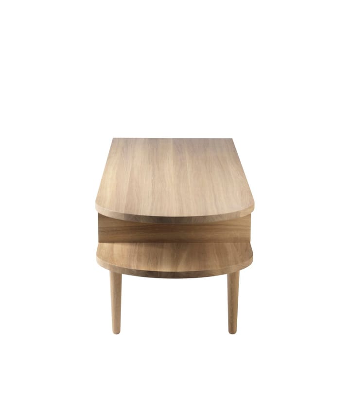 F24 Radius bank, Oak nature lacquered 45x145 cm FDB Møbler