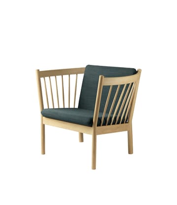 J146 Armchair lounge stoel - Oak nature lacquered-dark green - FDB Møbler