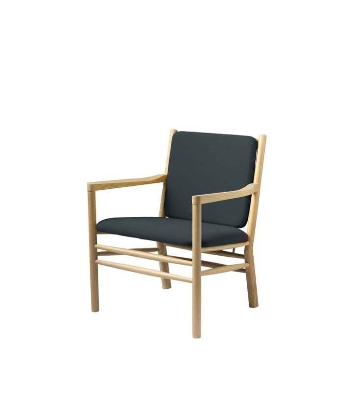 J147 Armchair lounge stoel - Oak nature lacquered-dark green - FDB Møbler