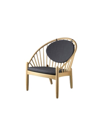 J166 Jørna stoel - Oak nature lacquered-dark grey - FDB Møbler