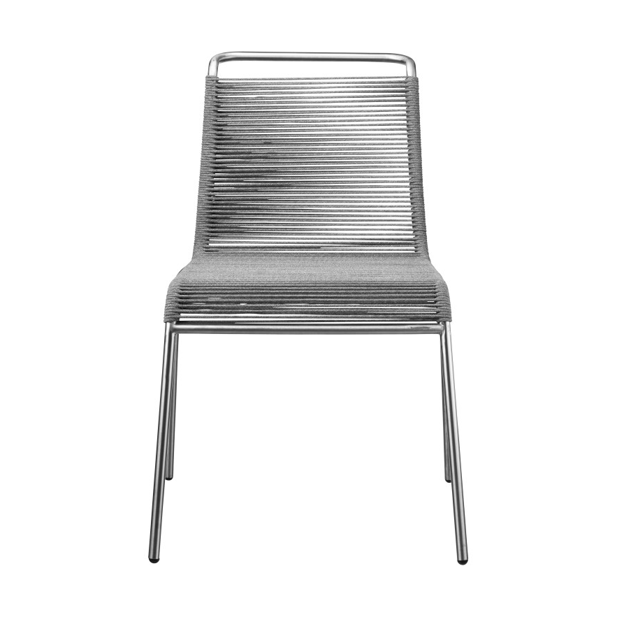 FDB Møbler M20 Teglgård Cord Chair stoel Light grey mixed-stainless steel