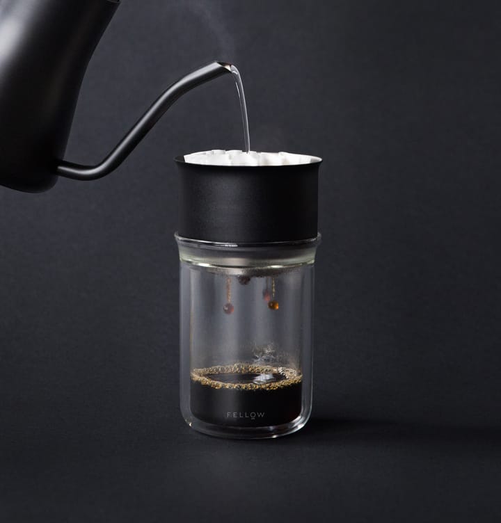 Stagg X pour-over dripper 2-pack - Matte black-clear glass - Fellow