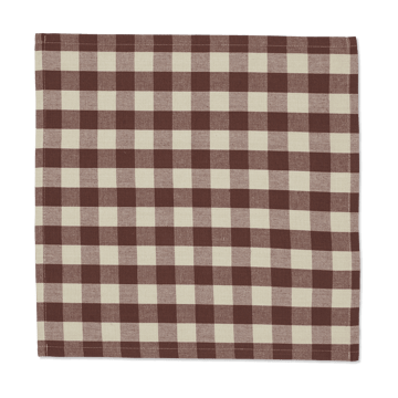 Bothy Check katoenen servet 40x40 cm 4-pack - Cinnamon-grey green - ferm LIVING