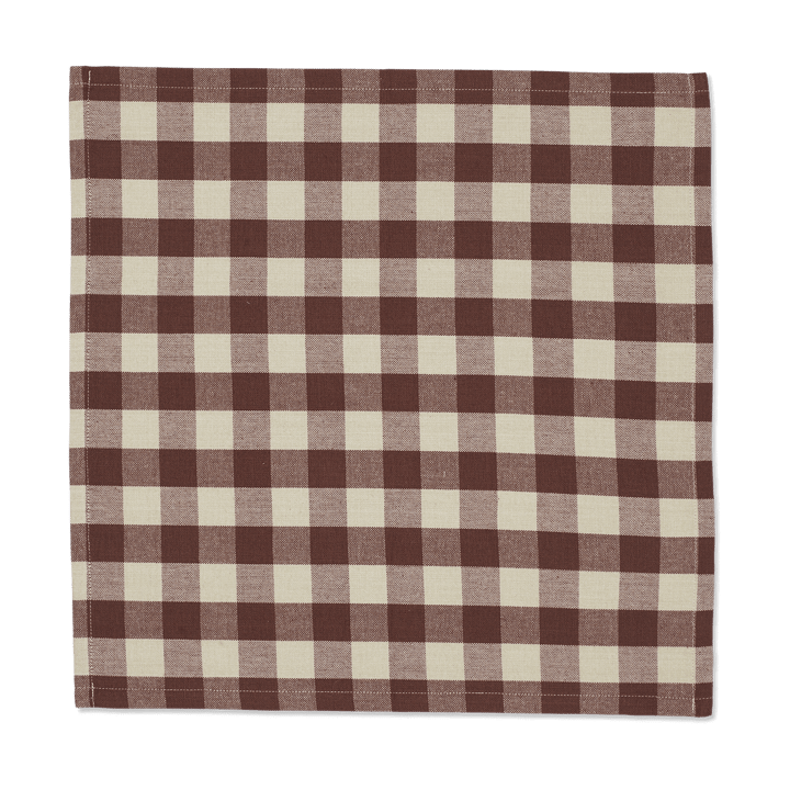 Bothy Check katoenen servet 40x40 cm 4-pack, Cinnamon-grey green ferm LIVING