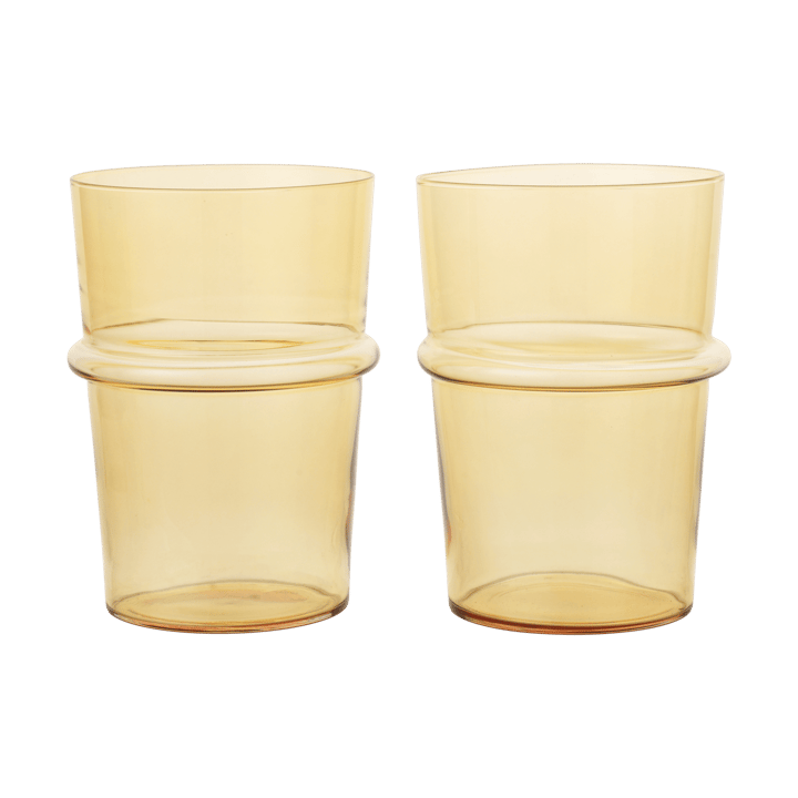 Boya drinkglas hoog 45 cl 2-pack - Yellow - Ferm Living