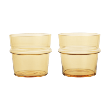 Boya drinkglas laag 30 cl 2-pack - Yellow - Ferm Living