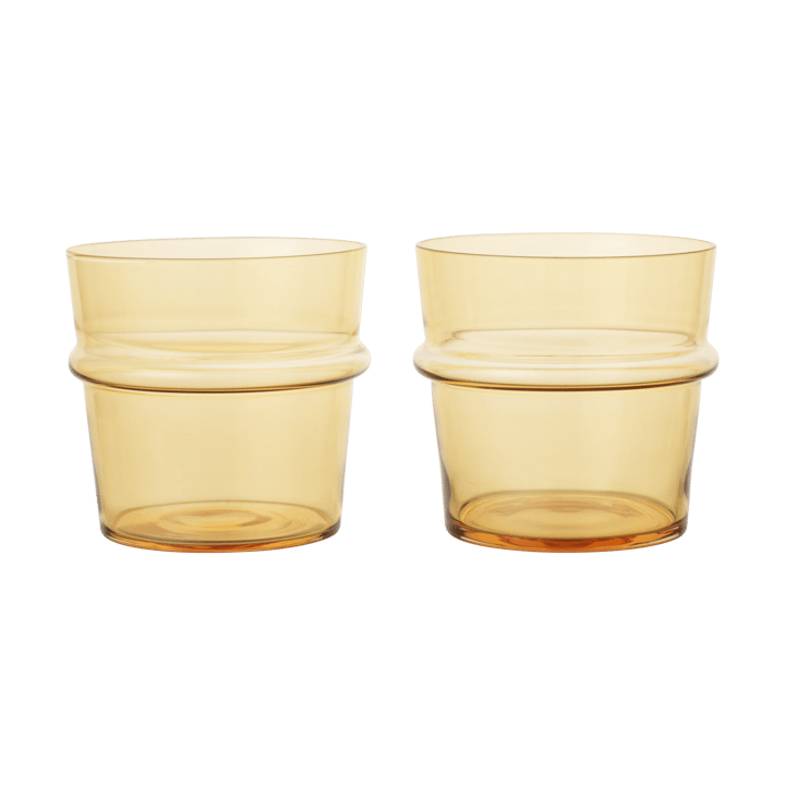 Boya drinkglas laag 30 cl 2-pack - Yellow - Ferm Living