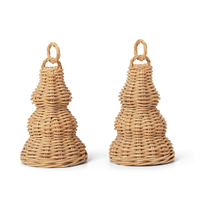 Braided Bell Baubles kersthanger 2-pack - Natural - ferm LIVING