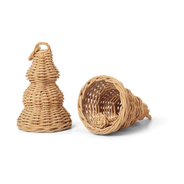 Braided Bell Baubles kersthanger 2-pack - Natural - ferm LIVING