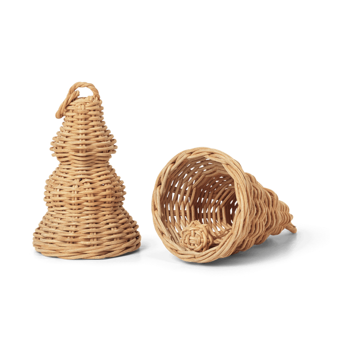 Braided Bell Baubles kersthanger 2-pack - Natural - ferm LIVING