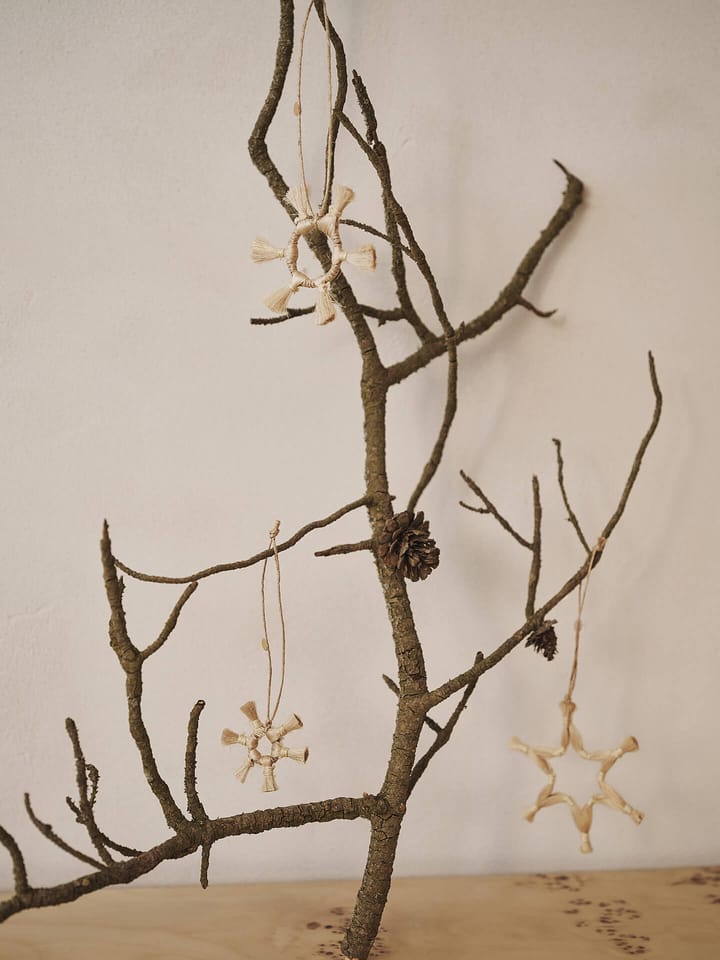 Ferm Living Jute Stars kerstboomversiering 3-delig - Natural - ferm LIVING