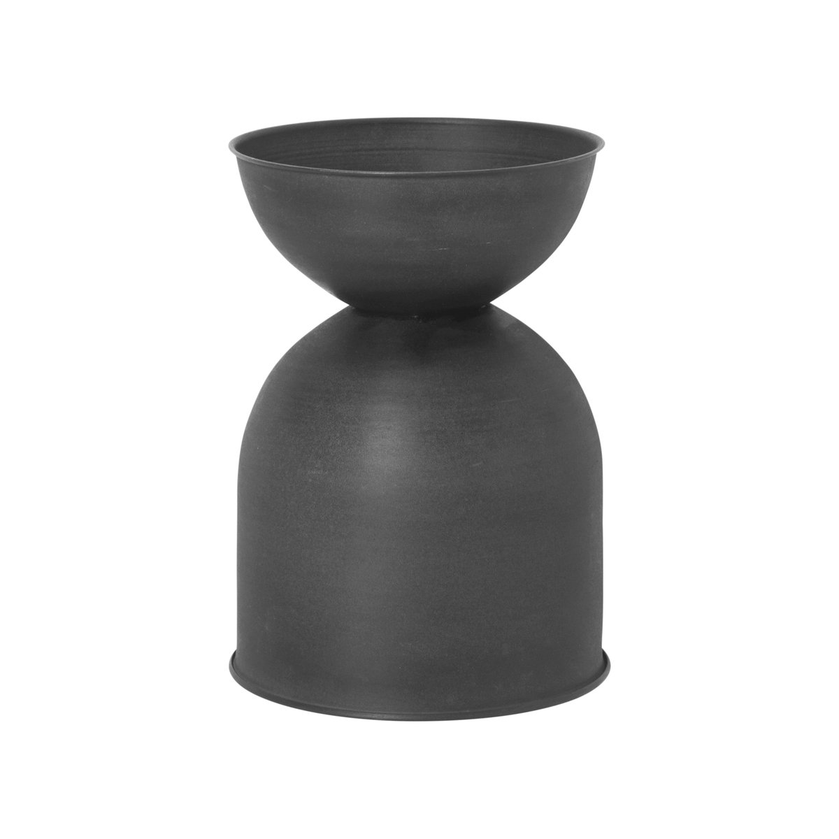 ferm LIVING Hourglass pot klein Ø31 cm Zwart-donkergrijs