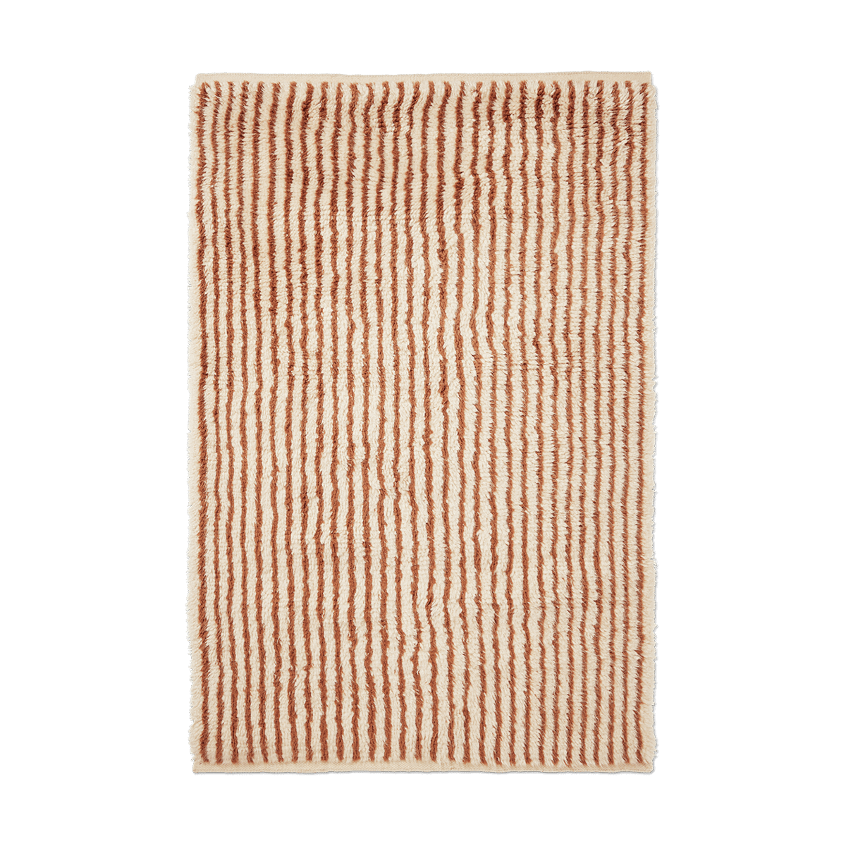 ferm LIVING Kami vloerkleed Off white-red brown, 120x180 cm