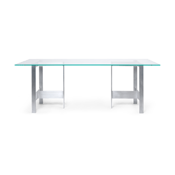 Lager eettafel 90x200 cm - Glass-aluminium - ferm LIVING