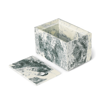 Mist opbergdoos 10x15 cm - Emerald-off white - ferm LIVING