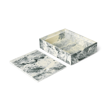 Mist opbergdoos 15x20 cm - Emerald-off white - ferm LIVING