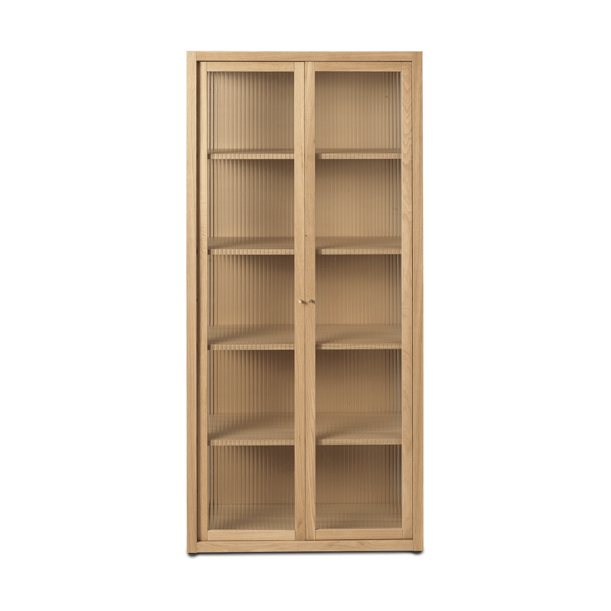 ferm LIVING Reed vitrinekast 70x155 cm Natural oak