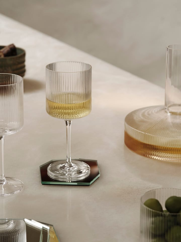 Ripple wittewijnglas 26 cl 2-pack - Clear - ferm LIVING