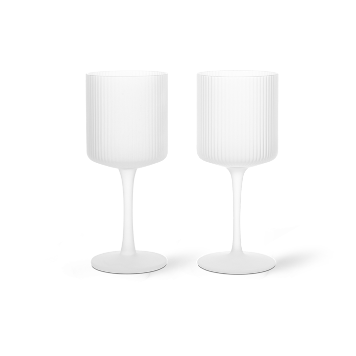 Ripple wittewijnglas 26 cl 2-pack - Frosted - Ferm LIVING