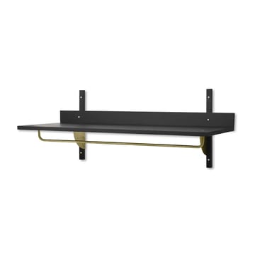 Sector plank met stang 37x87 cm - Black ash-brass - ferm LIVING