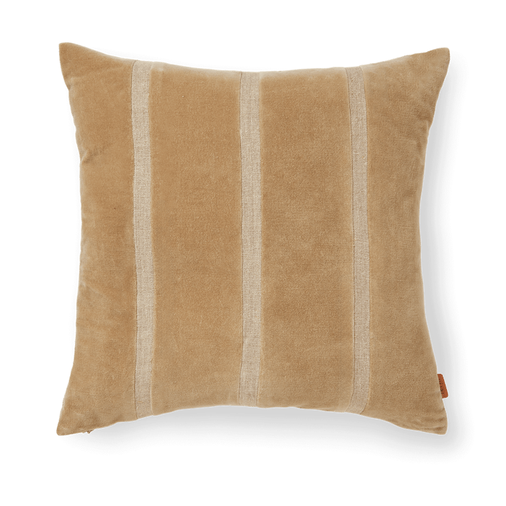 Senti Stripe kussen 50x50 cm - Dark sand-linen - Ferm LIVING