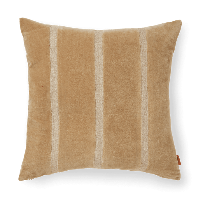 Senti Stripe kussenhoes 50x50 cm - Dark sand-linen - Ferm LIVING