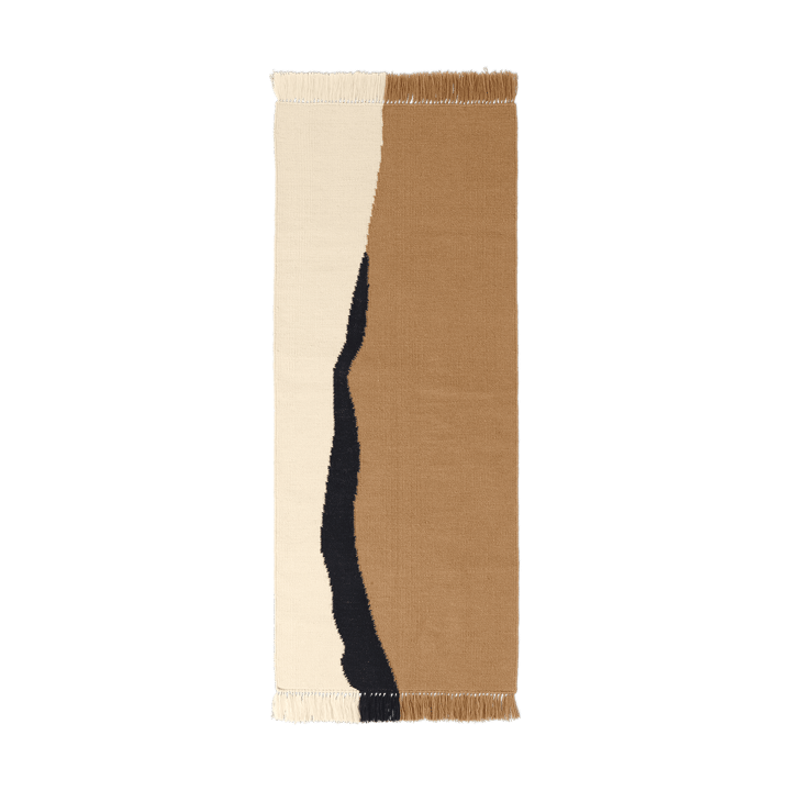 Soil Kelim gangloper - Dark sand-off white, 70x180 cm - ferm LIVING