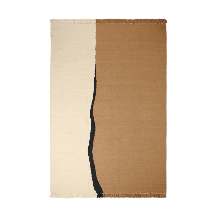 Soil Kelim vloerkleed - Dark sand-off white, 200x300 cm - Ferm Living