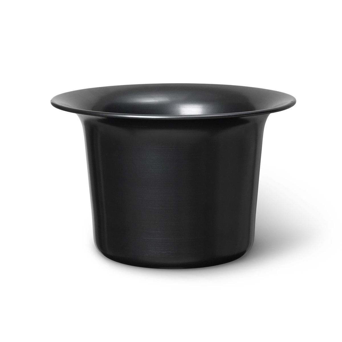 ferm LIVING Spun alu mand laag Ø37 Blackened Aluminium