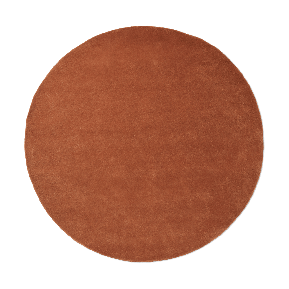 ferm LIVING Stille getuft vloerkleed rond Red brown, Ø240 cm