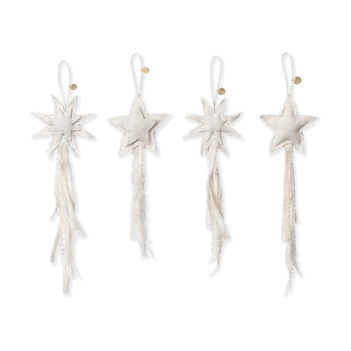 Vela Star Ornaments kerstboomhanger 4-delig - Natural - Ferm LIVING