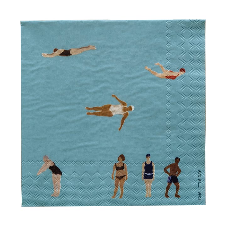 Swimmers papieren servetten 33x33 cm 25-pack - Multi - Fine Little Day