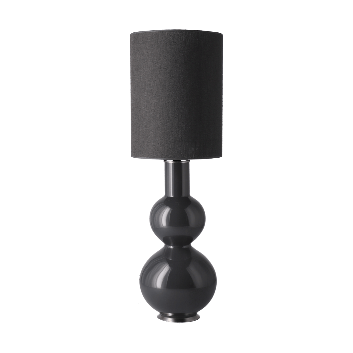 Flavia Lamps Augusta tafellamp grijze lampvoet Lino Negro L