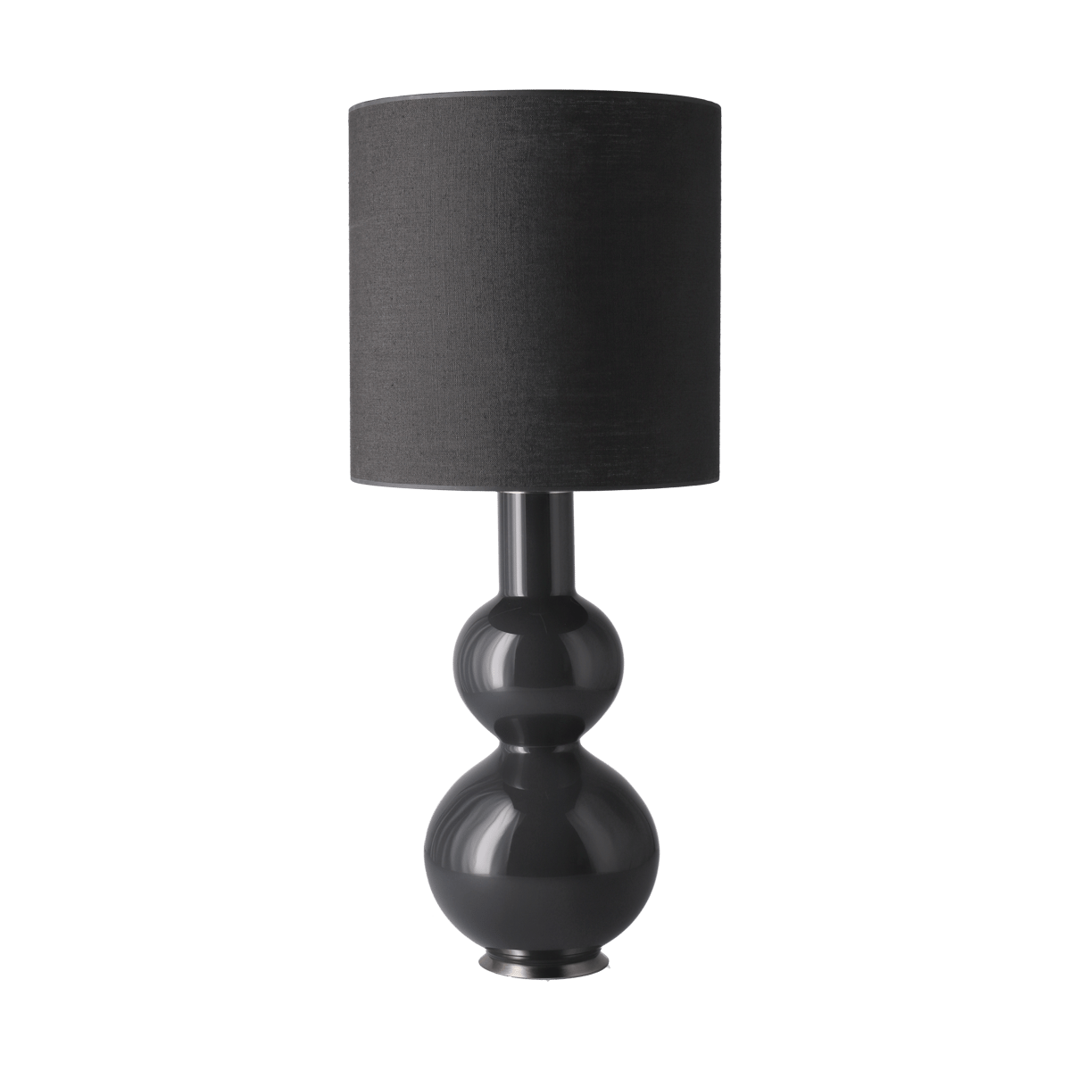 Flavia Lamps Augusta tafellamp grijze lampvoet Lino Negro M