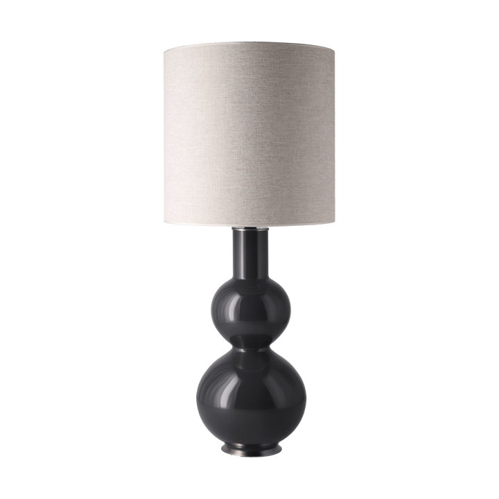 Augusta tafellamp grijze lampvoet - London Beige M - Flavia Lamps