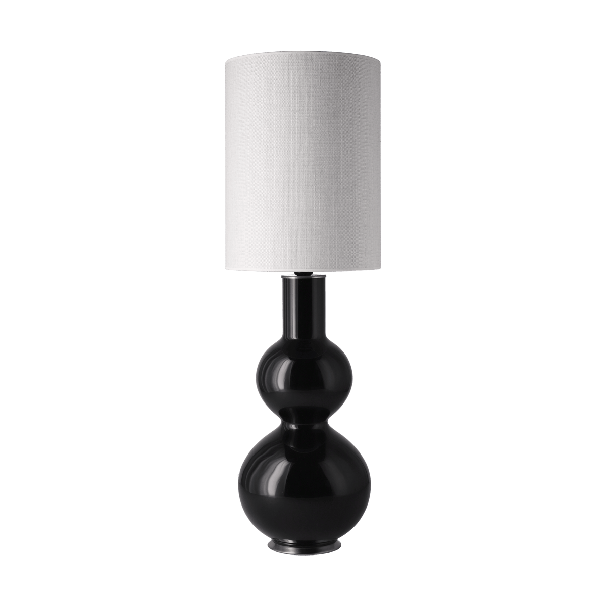 Flavia Lamps Augusta tafellamp zwarte lampvoet Babel Beige L