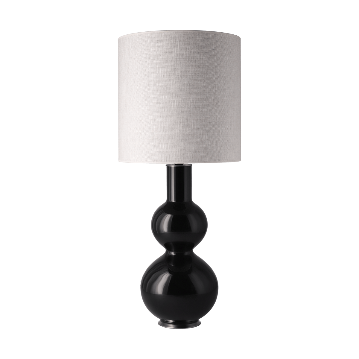 Flavia Lamps Augusta tafellamp zwarte lampvoet Babel Beige M