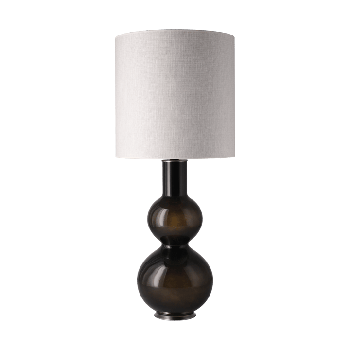 Augusta tafellamp zwarte lampvoet, Babel Beige M Flavia Lamps