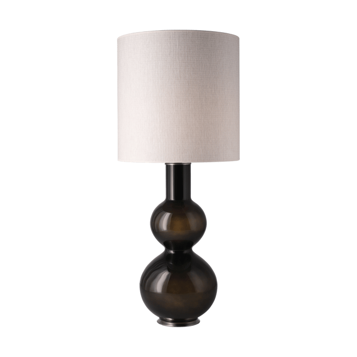 Augusta tafellamp zwarte lampvoet, Babel Beige M Flavia Lamps