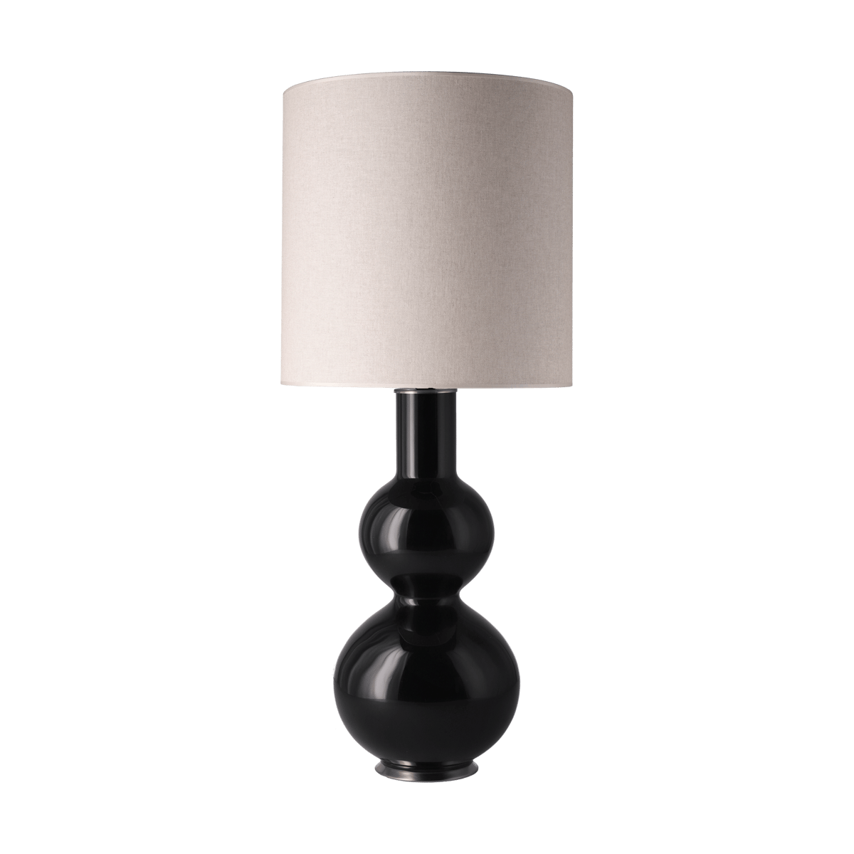 Flavia Lamps Augusta tafellamp zwarte lampvoet Milano Tostado M