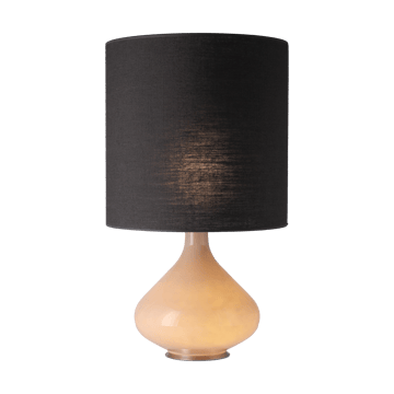 Flavia tafellamp beige lampvoet - Lino Negro M - Flavia Lamps