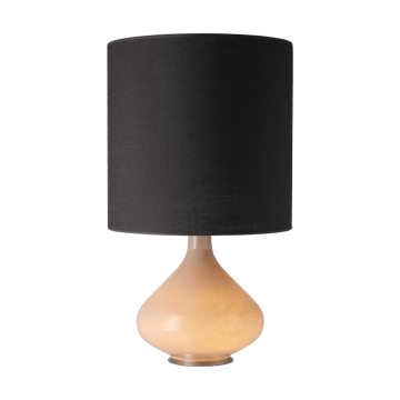 Flavia tafellamp beige lampvoet - Lino Negro M - Flavia Lamps