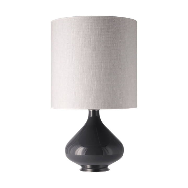 Flavia tafellamp grijze lampvoet, Babel Beige M Flavia Lamps