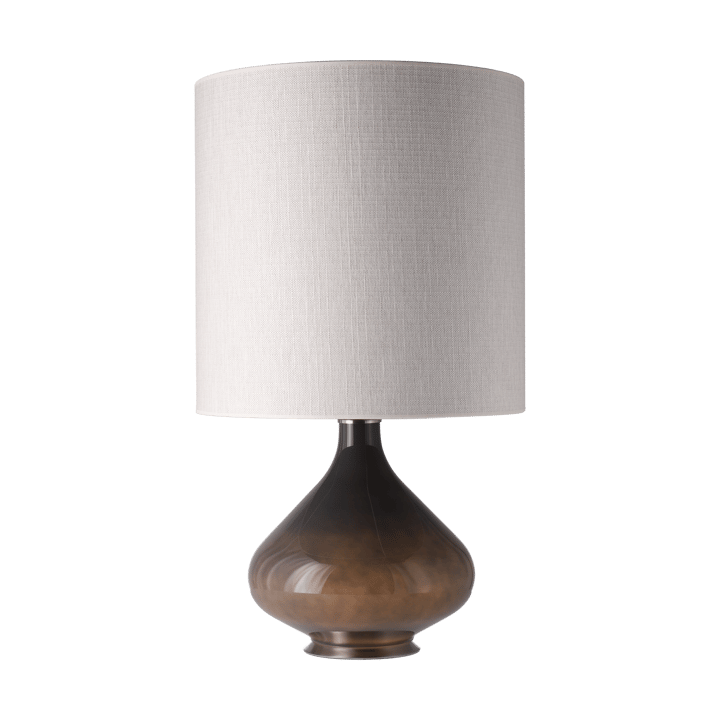 Flavia tafellamp grijze lampvoet, Babel Beige M Flavia Lamps