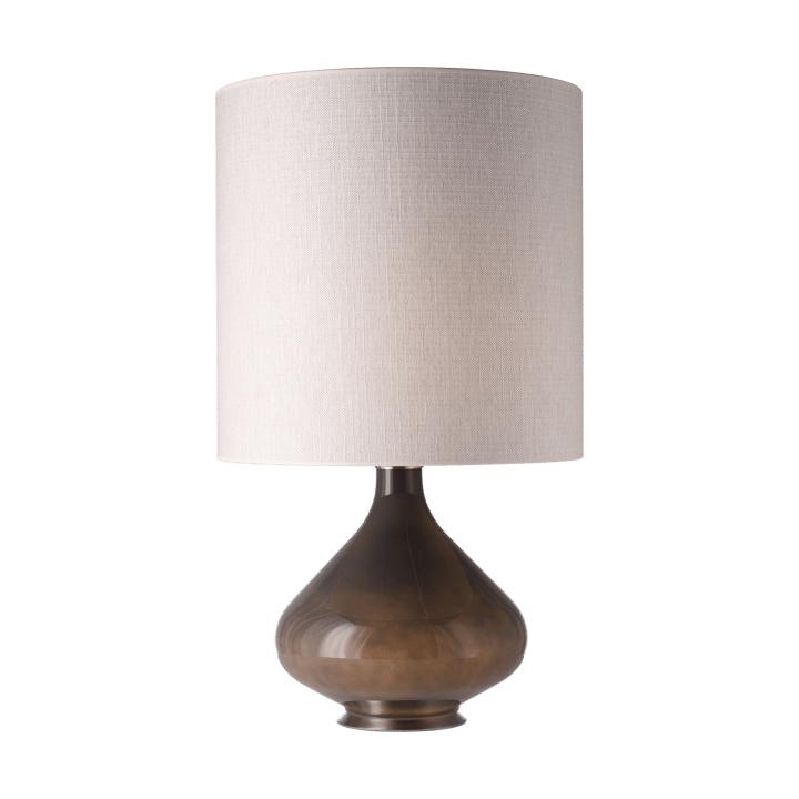 Flavia tafellamp grijze lampvoet, Babel Beige M Flavia Lamps